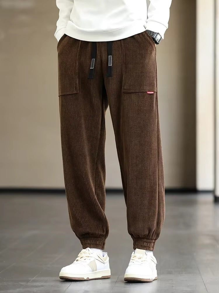 Men's Loose Fit Streetwear Baggy Drawstring Trousers