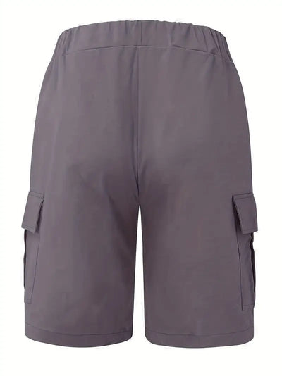 Men's Cargo Shorts with Drawstring Waist and Multiple Pockets