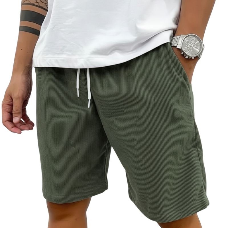 Loose Fit Shorts for Daily Use with Adjustable Waist for Men
