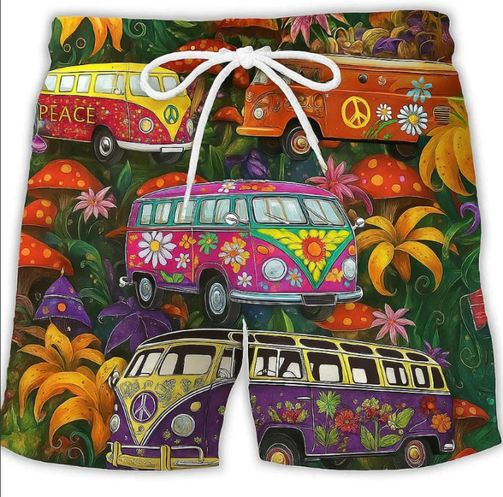 Men’s Printed Boardshorts Summer Swim Shorts