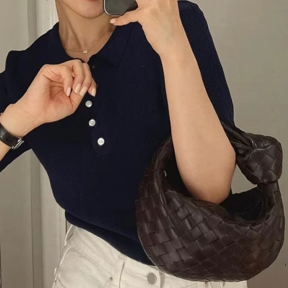 Women's Retro Knot Weave Small Shoulder Bag