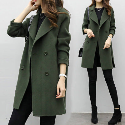 Olivia - Double Breasted Long Coat