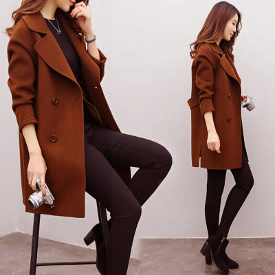 Olivia - Double Breasted Long Coat