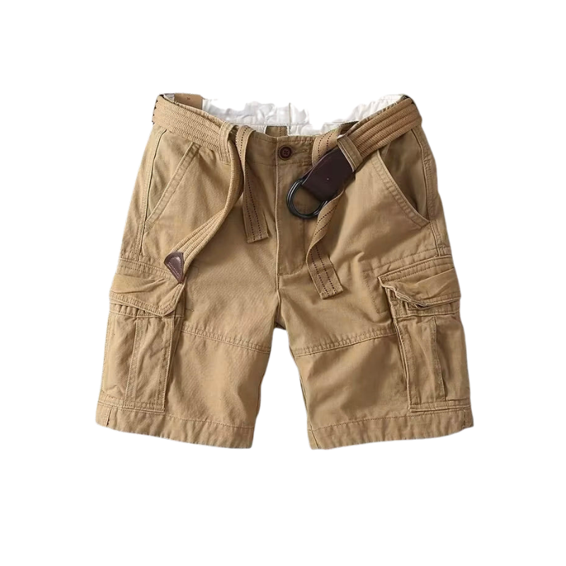 Men’s Cargo Shorts with Adjustable Waist and Multi Pocket Design