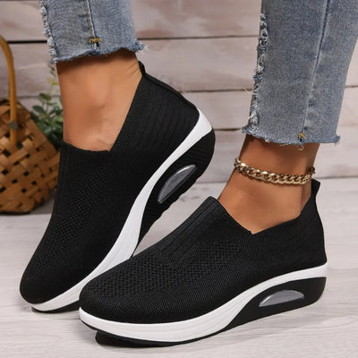 Women's Slip On Thick Sole Walking Mesh Shoes