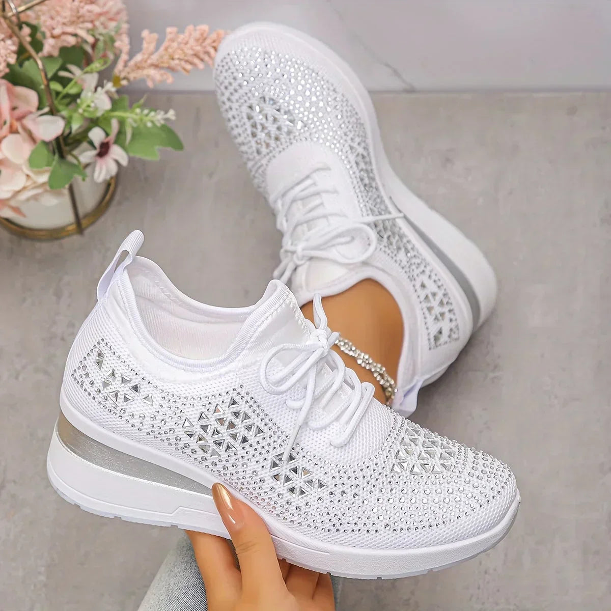 Women's Lace-Up Low-Top Sneakers