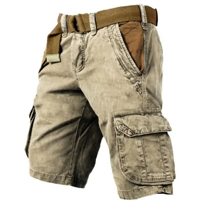 Men's Cotton Cargo Shorts with Practical Pockets