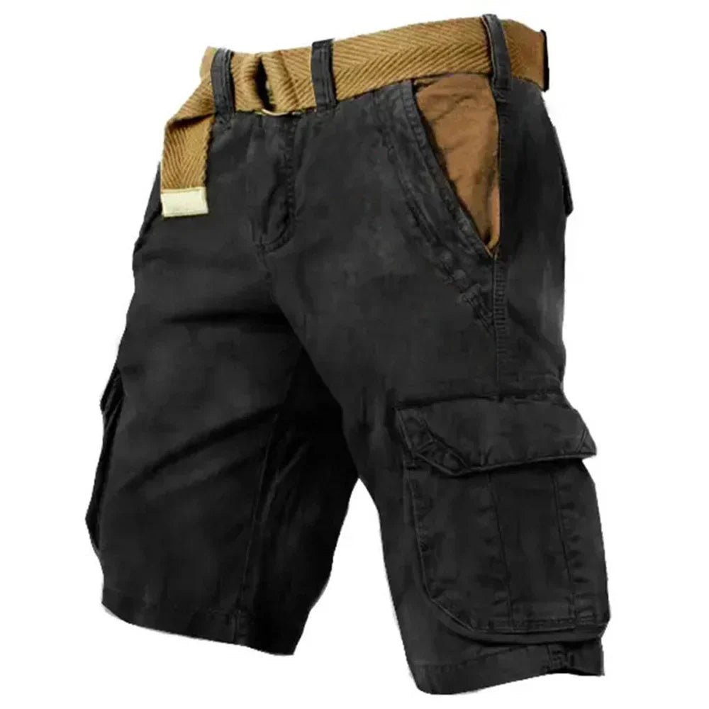 Men's Cotton Cargo Shorts with Practical Pockets