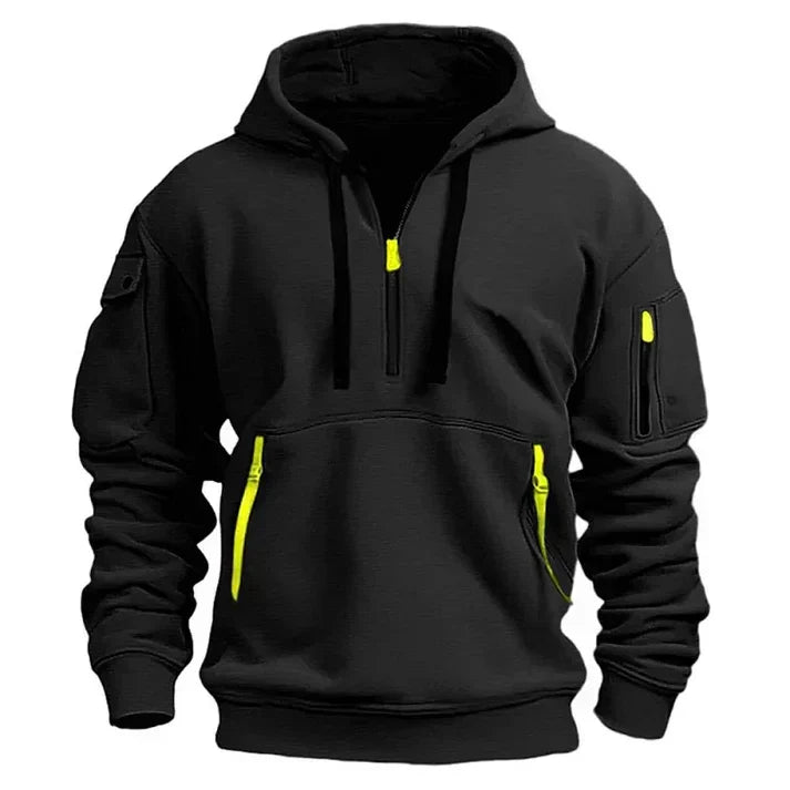 Men's Hooded Sweatshirts with Half-Zip