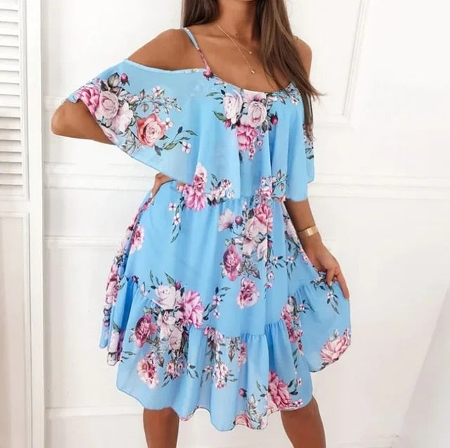 Floral Off-Shoulder Dress for Women