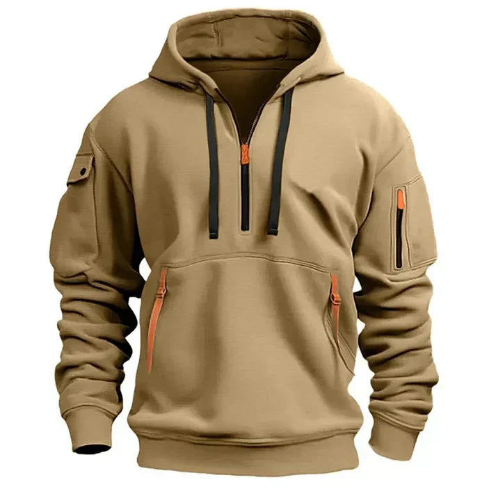 Men's Hooded Sweatshirts with Half-Zip