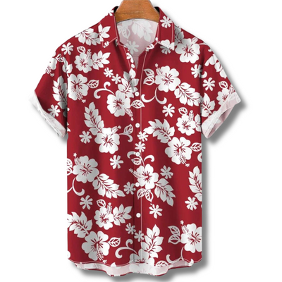 Men’s Tropical Print Shirt for Summer and Daily Wear