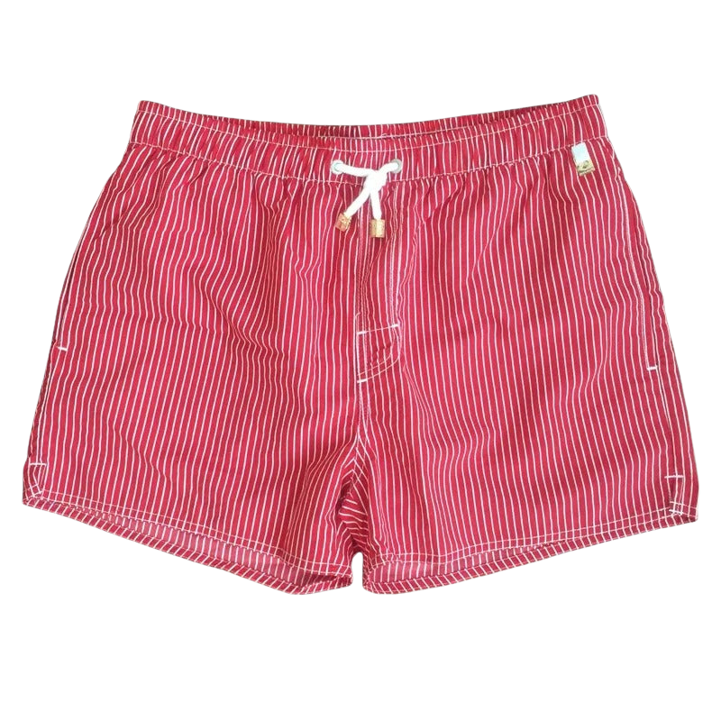 Men’s Swim Shorts with Stripe Pattern for Beach and Pool