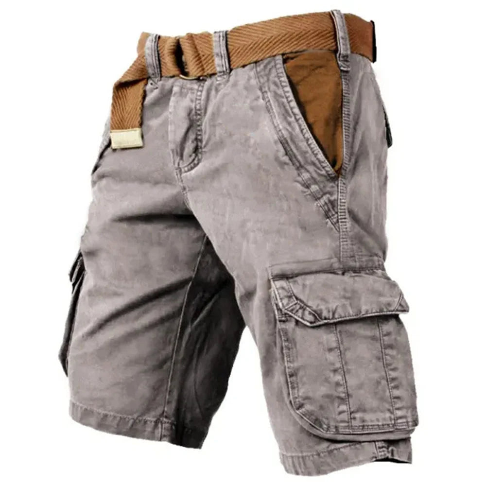 Men's Cotton Cargo Shorts with Practical Pockets