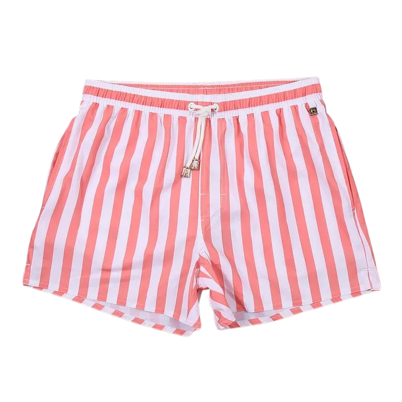 Men’s Swim Shorts with Stripe Pattern for Beach and Pool