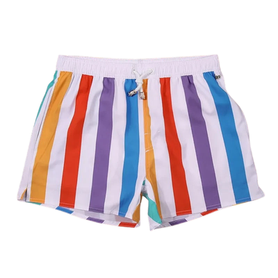 Men’s Swim Shorts with Stripe Pattern for Beach and Pool