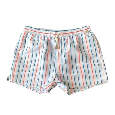 Men’s Swim Shorts with Stripe Pattern for Beach and Pool