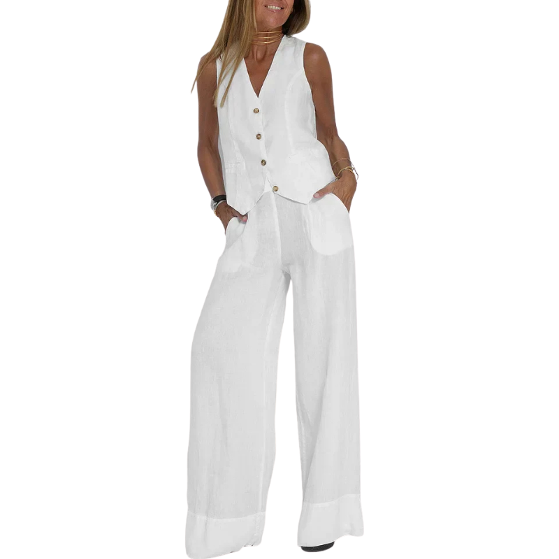 Women’s Two Piece Suit with Pants for Daily Summer Use