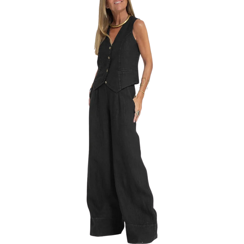Women’s Two Piece Suit with Pants for Daily Summer Use
