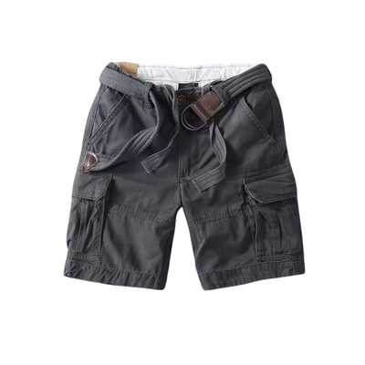 Men’s Cargo Shorts with Adjustable Waist and Multi Pocket Design