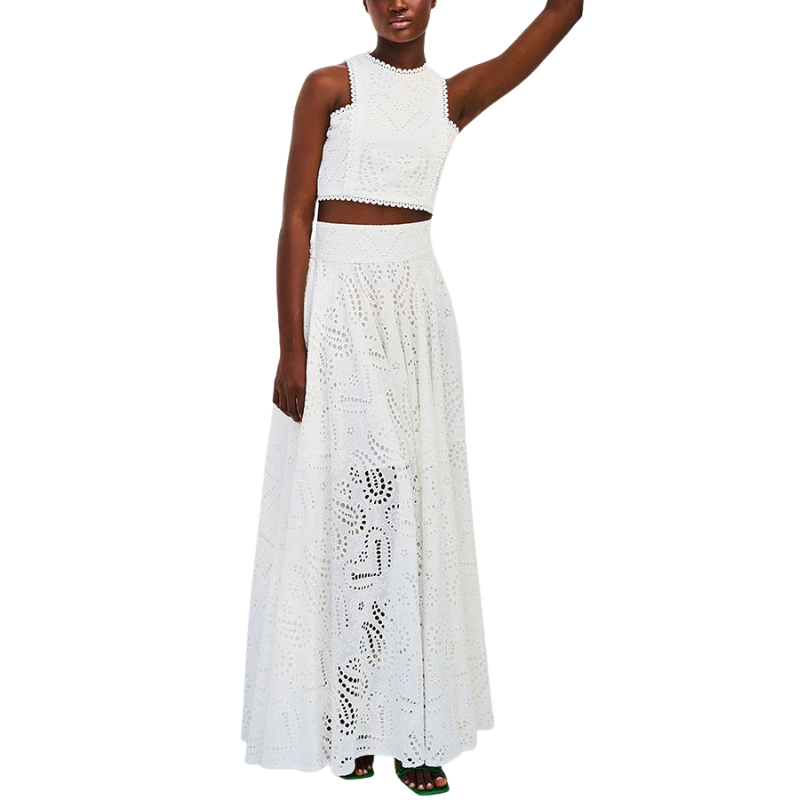 Women’s Two Piece Set with Sleeveless Top and Long Skirt for Summer