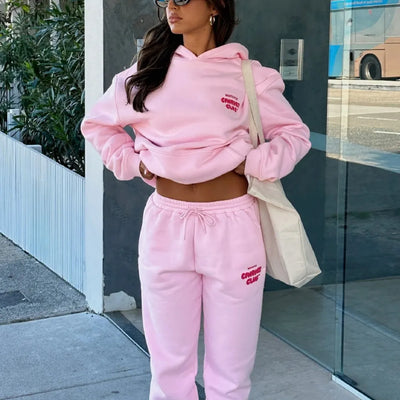 Alaina - Long-sleeved Pullover Hooded Sweatshirt
