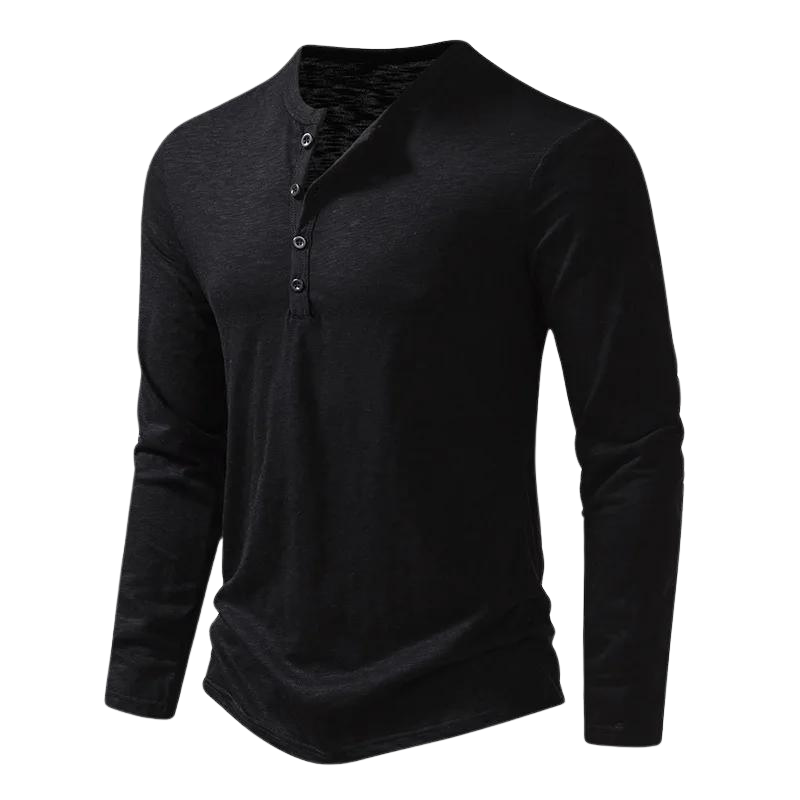 Men’s Long-Sleeve Shirt with Classic Collar