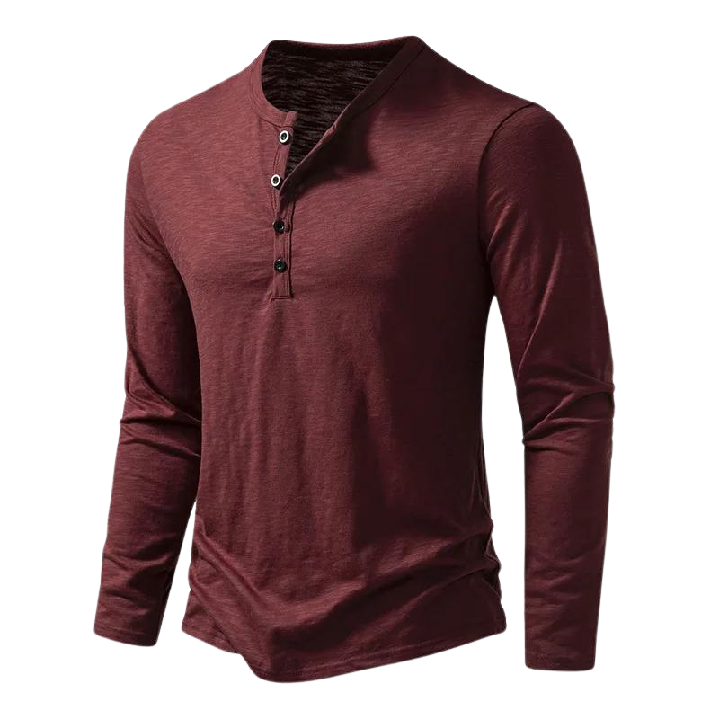 Men’s Long-Sleeve Shirt with Classic Collar