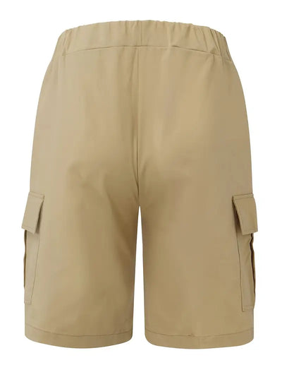 Men's Cargo Shorts with Drawstring Waist and Multiple Pockets
