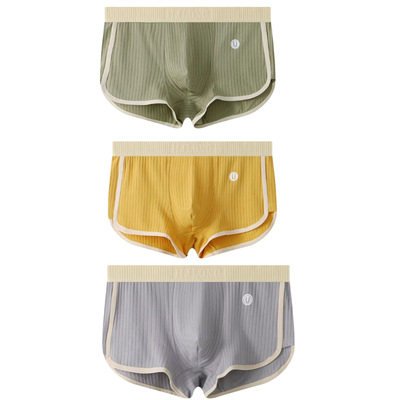 3-Pack Underwear Set Waistband Boxer Briefs for Men