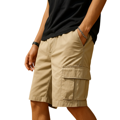 Men’s Cargo Shorts with Pockets for Outdoor and Daily Use