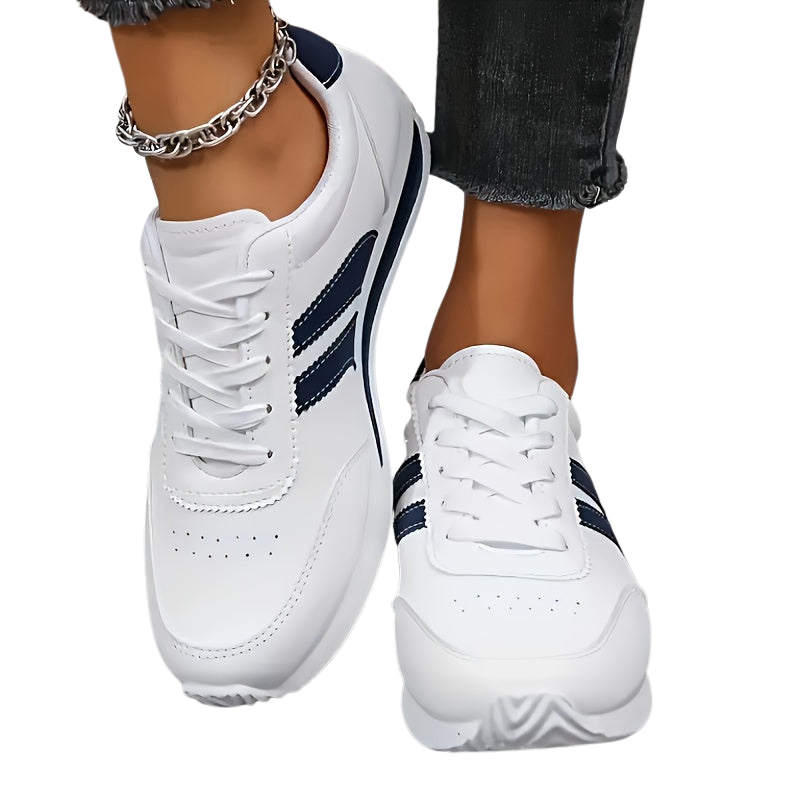 Women’s Lace Up Low Top Sneakers with Design for Daily Use
