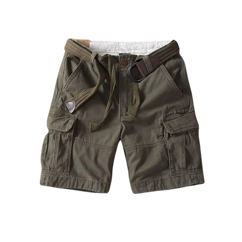Men’s Cargo Shorts with Adjustable Waist and Multi Pocket Design