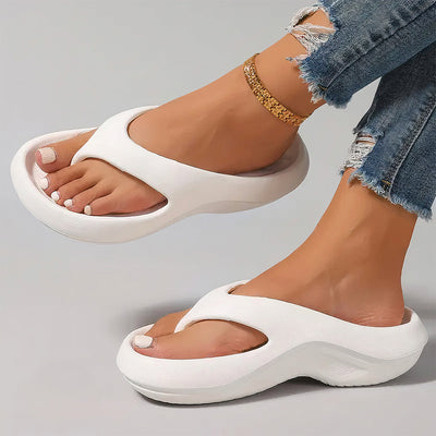 Women's Thick Platform Flip Flops Clip Toe Sandals