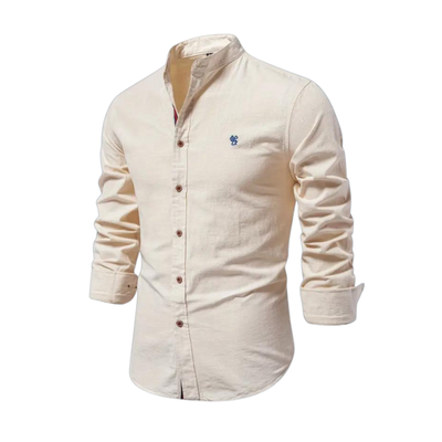 Trendy Long-Sleeve Polo Shirt for Men