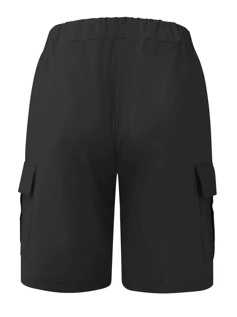 Men's Cargo Shorts with Drawstring Waist and Multiple Pockets