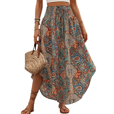 Women’s Long Skirt with Printed Design for Daily and Weekend Use