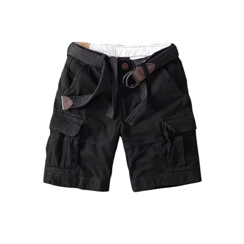 Men’s Cargo Shorts with Adjustable Waist and Multi Pocket Design