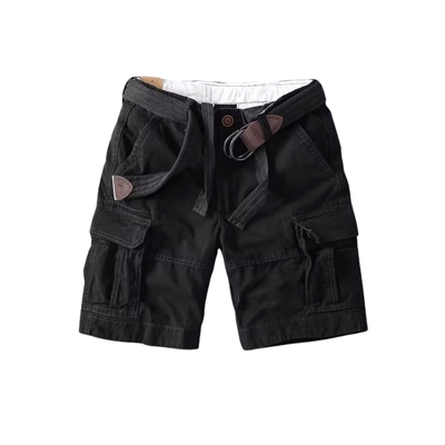Men’s Cargo Shorts with Adjustable Waist and Multi Pocket Design