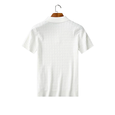 Men’s Short Sleeve Polo Shirt with Half Button Front for Daily Use