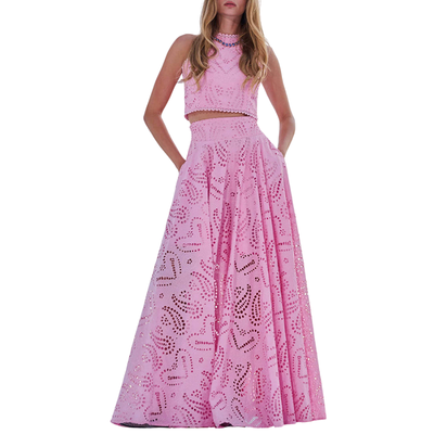 Women’s Two Piece Set with Sleeveless Top and Long Skirt for Summer