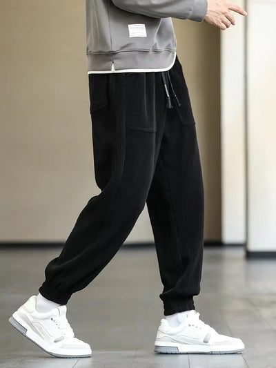 Men's Loose Fit Streetwear Baggy Drawstring Trousers