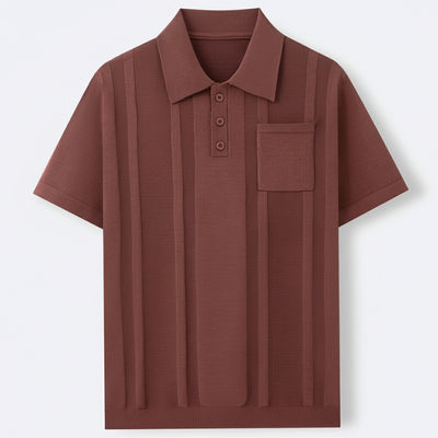 Men’s Polo Shirt with Button Front and Surface for Daily Use