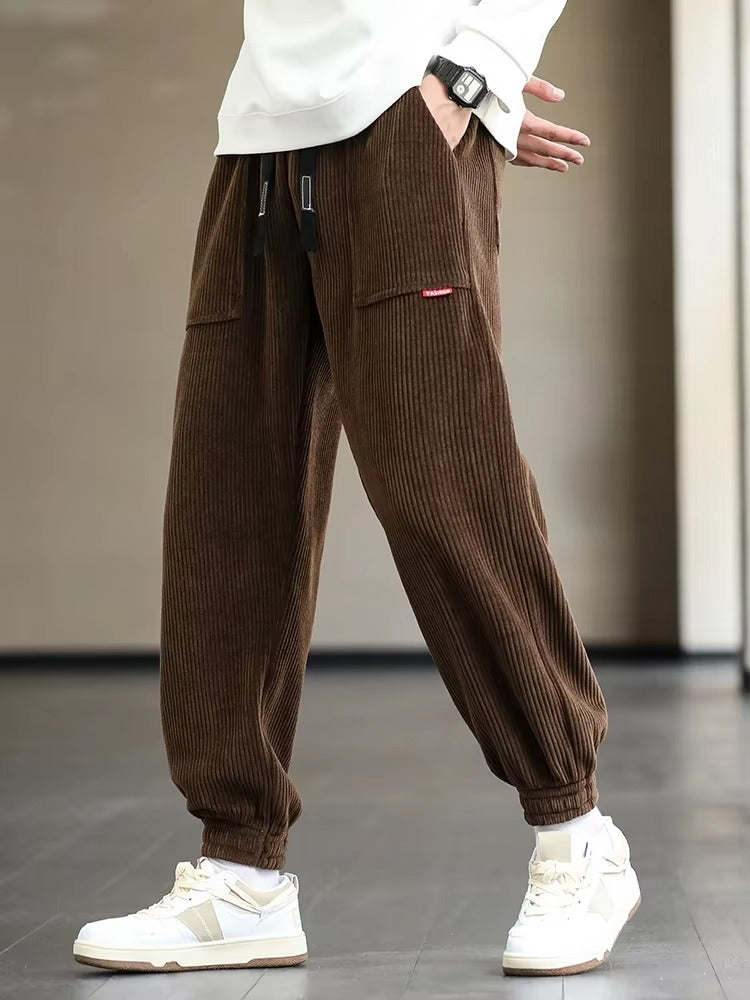 Men's Loose Fit Streetwear Baggy Drawstring Trousers