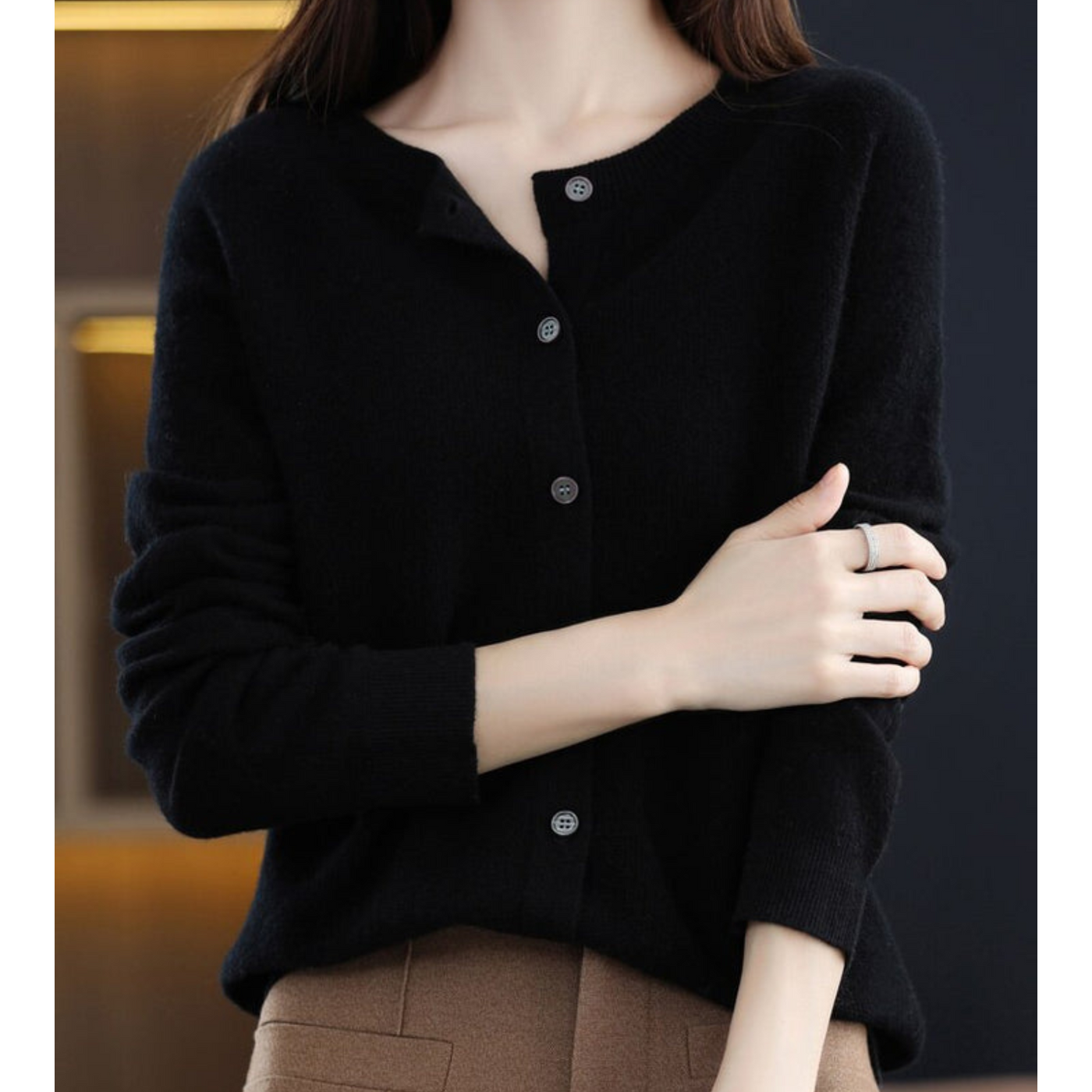 Full Sleeves Knit Cardigan for Fall/Winter
