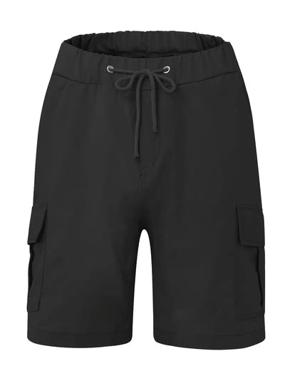 Men's Cargo Shorts with Drawstring Waist and Multiple Pockets