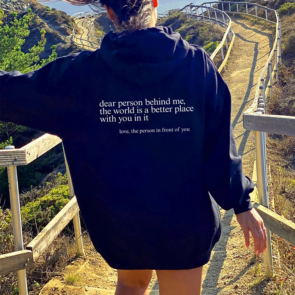 Annie - European and American print round neck sweatshirt