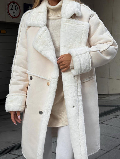 Celeste - Stylish Long Polar Fleece Women's Coat