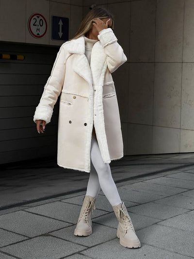 Celeste - Stylish Long Polar Fleece Women's Coat