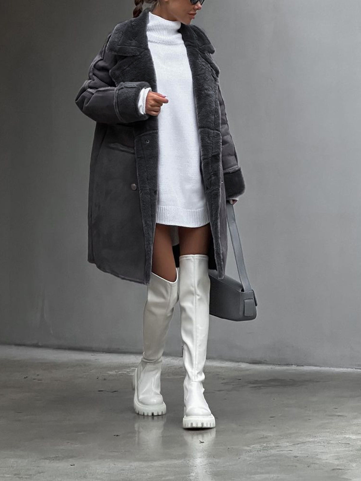 Celeste - Stylish Long Polar Fleece Women's Coat